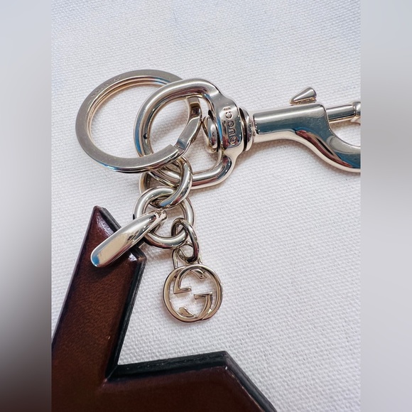 Gucci Crystal Embellished Key Chain charm. New without tag. Capital X Initial. - Picture 6 of 8